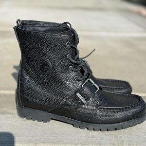 Polo ranger boot size 9.5 black leather! New with no box never worn.